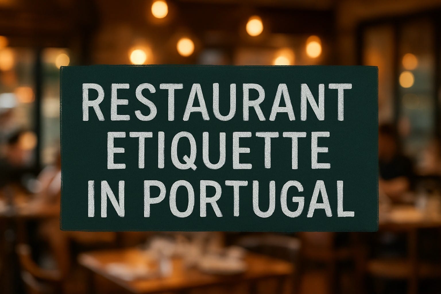 Restaurant Etiquette in Portugal